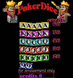 Poker Dice Title Screen